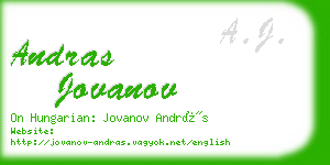 andras jovanov business card
